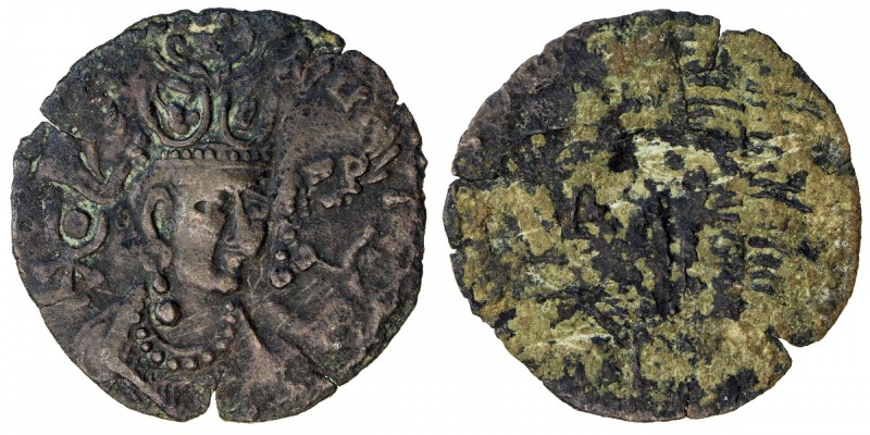 TURK SHAHI KINGS of Kabul & Gandhara: Shah Tegin, ca. 700±, BI drachm (2.69g), G...