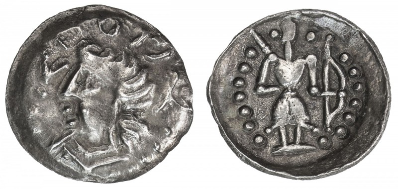 SAMARKAND: Anonymous, ca. 2nd-4th century, AR obol (0.70g), Alram-1252, bust lef...