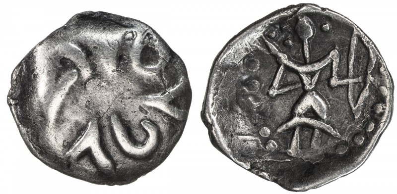 SAMARKAND: Anonymous, ca. 2nd-4th century, AR obol (0.70g), Zeno-141980 (this pi...
