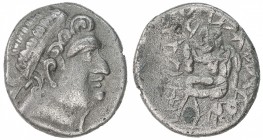 BUKHARA: Euthydemos imitation, ca. 2nd-1st century BC, AR tetradrachm (8.27g), Zeno-207546, diademed bust right // Herakles seated on rock, holding cl...