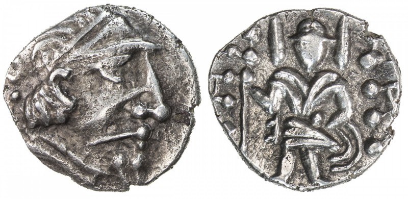 BUKHARA: "Hyrkod", 1st-2nd century AD, AR hemidrachm (1.44g), cf. Zeno-164102, r...