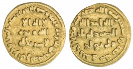 UMAYYAD: 'Abd al-Malik, 685-705, AV dinar (3.88g), NM (Dimashq), AH78, A-125, evenly worn, Fine.