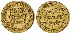 UMAYYAD: 'Abd al-Malik, 685-705, AV dinar (4.26g), NM (Dimashq), AH84, A-125, EF.