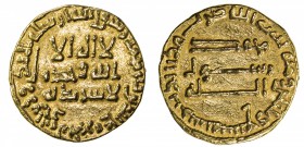 ABBASID: al-Mansur, 754-775, AV dinar (4.23g), NM, AH137, A-212, bold strike, choice VF.