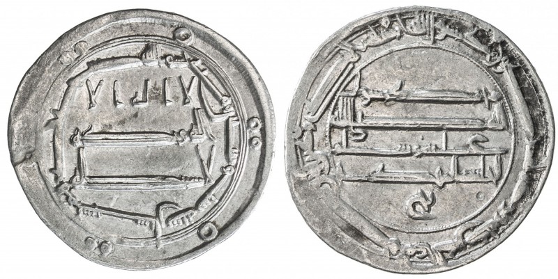 ABBASID: al-Mahdi, 775-785, AR dirham (2.90g), Sijistan, AH166, A-215.1, bakh be...