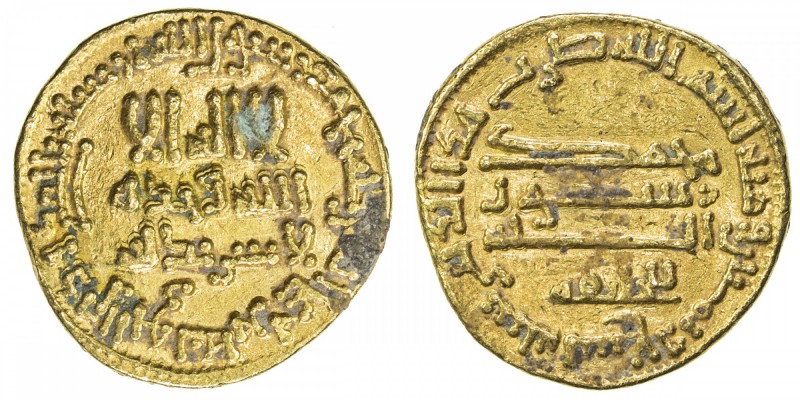 ABBASID: al-Rashid, 786-809, AV dinar (4.25g), NM (Egypt), AH189, A-218.13, li'l...