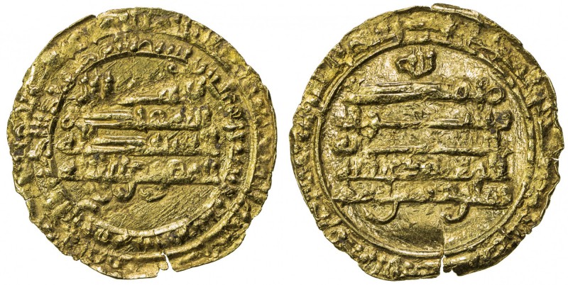 TULUNID: Khumarawayh, 884-896, AV dinar (2.85g), al-Rafiqa, AH276, A-664.1, Bern...