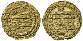 TULUNID: Khumarawayh, 884-896, AV dinar (2.85g), al-Rafiqa, AH276, A-664.1, Bernardi-193Hn, fully clear date, EF.