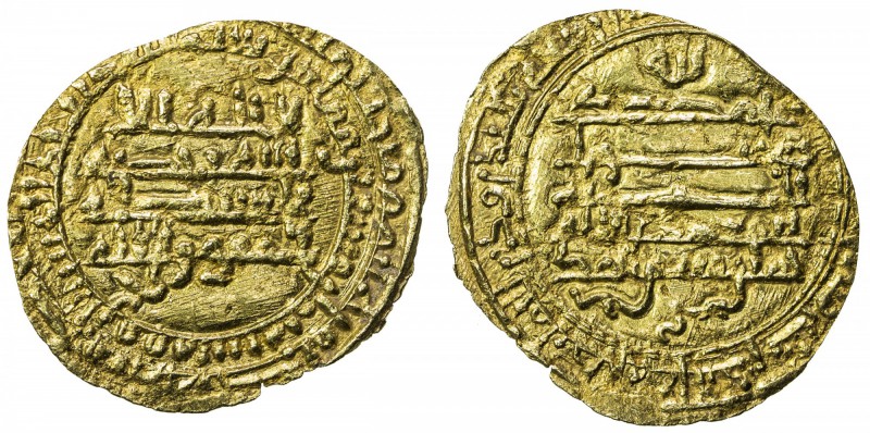 TULUNID: Khumarawayh, 884-896, AV dinar (2.26g), al-Rafiqa, AH278, A-664.1, Bern...