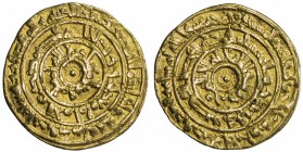 FATIMID: al-Mu'izz, 953-975, AV dinar (4.11g), al-Mansuriya, AH361, A-697.1, Fine.