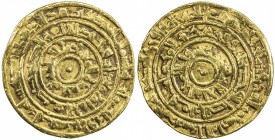 FATIMID: al-Mu'izz, 953-975, AV dinar (4.16g), Misr, AH363, A-697.1, Nicol-368, very slightly wavy surfaces, otherwise attractive, VF.