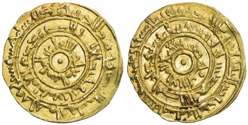 FATIMID: al-Mu'izz, 953-975, AV dinar (4.15g), Misr, AH365, A-697, Nicol-371, EF...