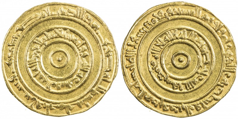FATIMID: al-'Aziz, 975-996, AV dinar (4.18g), Misr, AH366, A-703, Nicol-700, bol...