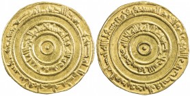 FATIMID: al-'Aziz, 975-996, AV dinar (4.18g), Misr, AH366, A-703, Nicol-700, bold strike, perfectly centered, EF-AU.