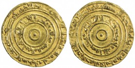 FATIMID: al-'Aziz, 975-996, AV dinar (4.14g), Misr, AH367, A-703, Nicol-701, full strike, VF.