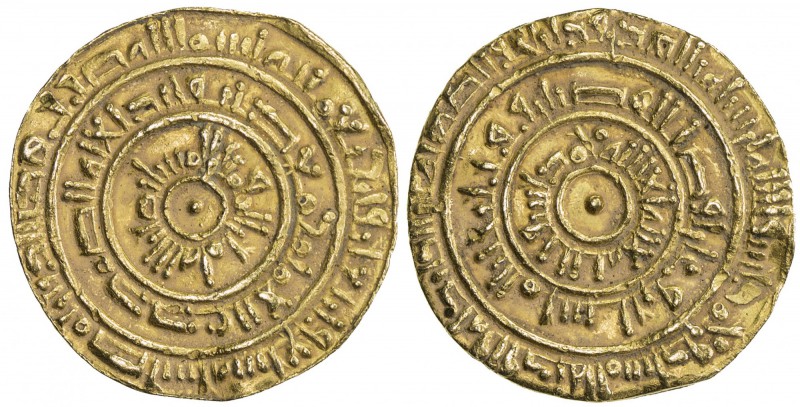FATIMID: al-Mustansir, 1036-1094, AV dinar (3.86g), Misr, AH447, A-719A, VF.