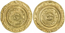 FATIMID: al-Musta'li, 1094-1101, AV dinar (4.34g), al-Iskandariya, AH490, A-725.1, with much original luster, AU, R.