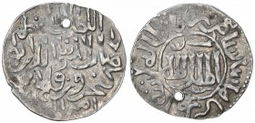 SELJUQ OF RUM: Kaykhusraw III, 1265-1283, AR ½ dirham (2.88g), Antalya, AH681, A-1232, Izmirlier-919 (same dies), pierced, nice strike, VF, R.