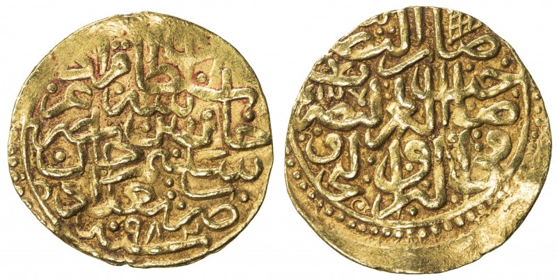OTTOMAN EMPIRE: Murad III, 1574-1595, AV sultani (3.49g), Baghdad, AH982, A-1332...