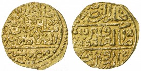 OTTOMAN EMPIRE: Murad III, 1574-1595, AV sultani (3.48g), Misr, AH982, A-1332.1, traces of double-striking, EF.