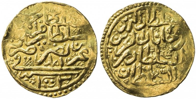 OTTOMAN EMPIRE: Mehmet III, 1595-1603, AV sultani (3.50g), Amid, AH1003, A-1340....
