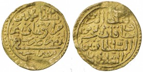 OTTOMAN EMPIRE: Mehmet III, 1595-1603, AV sultani (3.45g), Misr, AH1003, A-1340.2, slightly uneven surfaces, VF-EF.