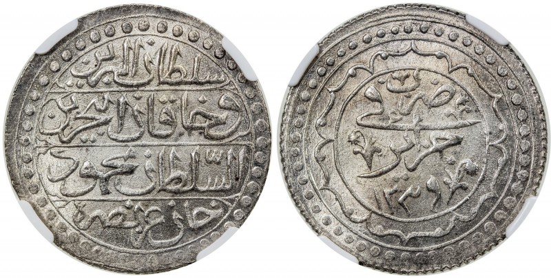 ALGIERS: Mahmud II, 1809-1830, AR budju, Jaza'ir, AH1239, KM-68, fabulous exampl...