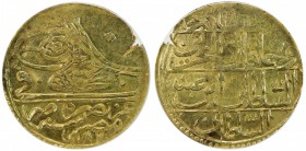 EGYPT: Abdul Hamid I, 1774-1789, AV zeri mahbub, Misr, AH1187, KM-126, initial #32, some weakness of strike (not noted on the slab, which also incorre...