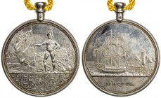 EGYPT: AR medal, loop attached (72.23g), 1801, Gordon-27, Vernon-491, 51mm; Presentation medal for the British & Indian troops who expelled the French...