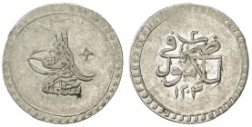 TURKEY: Selim III, 1789-1807, AR 10 para (2.96g), Islambul, AH1203 year 2, KM-492, some original luster, choice EF.