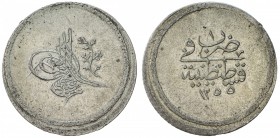 TURKEY: Abdul Mejid, 1839-1861, AR 3 piastres (6.02g), Kostantiniye, AH1255 year 1, KM-655, AU.