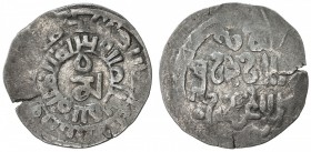 GREAT MONGOLS: Far Eastern series, ca. 1270s, AR dirham (1.97g), Khotan, ND, A-N1979, Tibetan mam in center, surrounded by two undeciphered Arabic mar...