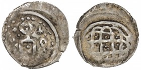 GOLDEN HORDE: Anonymous, 1270s-1310s, AR dirham (1.61g), NM, ND, A-A2020, anepigraphic: tamgha // complex knot design, minor weakness as usual, VF-EF.