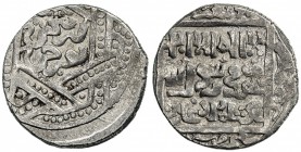 ILKHAN: Gaykhatu, 1291-1295, AR dirham (2.42g), Jurjan, AH69x, A-2161, Zeno-66765 (same dies), month of Muharram, also citing his heir Ghazan as padsh...