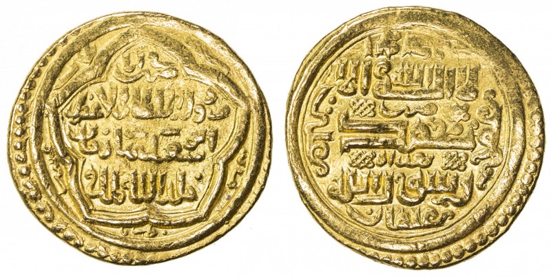ILKHAN: Abu Sa'id, 1316-1335, AV dinar (8.56g), Baghdad, AH723, A-2202, type D, ...
