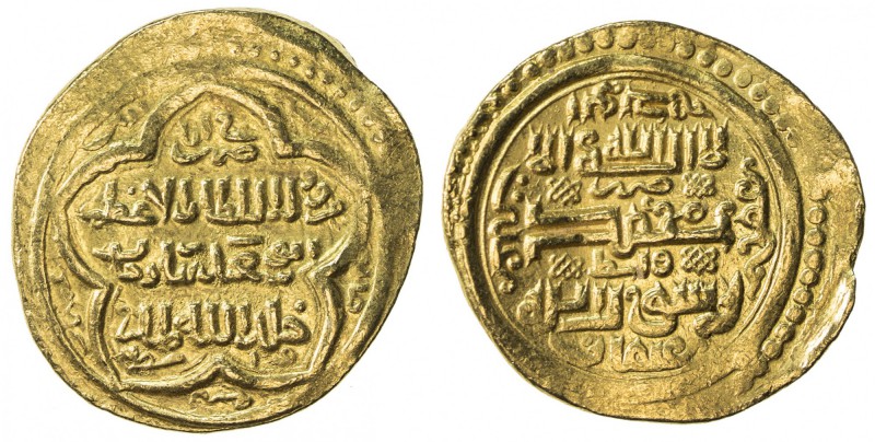 ILKHAN: Abu Sa'id, 1316-1335, AV dinar (8.61g), Wasit, AH722, A-2202, slightly w...