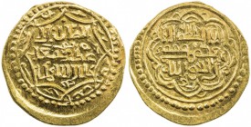ILKHAN: Abu Sa'id, 1316-1335, AV dinar (4.95g), NM, ND, A-2212, type G, contemporary imitation, likely from Eastern Anatolia or the Caucasus, UNC, R. ...