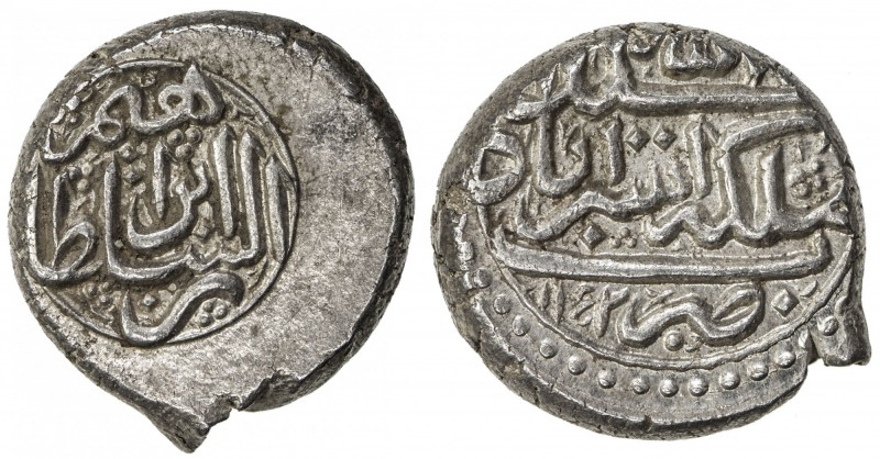 AFSHARID: Ibrahim, 1748-1749, AR 6 shahi (6.92g), Astarabad, AH1162, A-2765, bol...