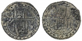 BRUNEI: Anonymous, 18th-19th century, small tin pitis (2.26g), SS-22, text only, al-sultan / al-'adil, wth the "d" of the word al-'adil to the right /...
