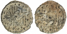 BRUNEI: Anonymous, 18th-19th century, tin pitis (5.53g), SS-23B, text only, al-sultan / al-'adil, // malik / al-zahir, circle of dots around both side...