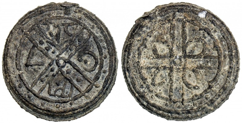 BRUNEI: Anonymous, 18th-19th century, small tin pitis (2.56g), SS-—, malik al-'a...