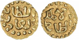 SAMUDRA-PASAI: Ahmad II, 1326-1360, AV mas (0.62g), Leyton-SP6, EF, ex Howard Simmons Collection.