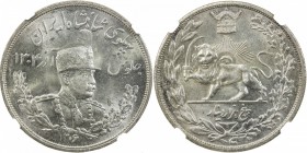 IRAN: Reza Shah, 1925-1941, AR 5000 dinars, SH1306, KM-1106, Dav-294, struck at the Leningrad mint, NGC graded MS63.