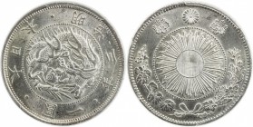 JAPAN: Meiji, 1868-1912, AR yen, year 3 (1870), Y-5, JNDA-01-9, type I with border, PCGS graded MS63.