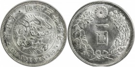JAPAN: Meiji, 1868-1912, AR yen, year 35 (1902), Y-A25.2, PCGS graded MS64.