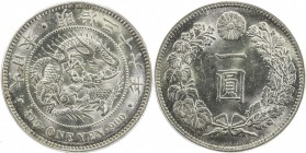 JAPAN: Meiji, 1868-1912, AR yen, year 36 (1903), Y-A25.2, PCGS graded MS63.