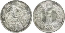 JAPAN: Taisho, 1912-1926, AR yen, year 3 (1914), Y-38, PCGS graded MS63.