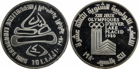 LEBANON: Republic, AR 10 livres, 1980, KM-P2, piedfort (piéfort), Winter Olympics, Lake Placid New York, PCGS graded PF68 DC.