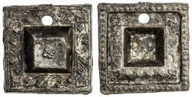 PAHANG: Bendahara Sewa Raja Tun Ali, 1806-1857, tin tampang (48.30g), AH1264, SS-6, Prid-47, 45x45mm; plinth base neatly decorated with flower & vine ...