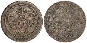 PENANG: AE pice, ND (1786), KM-5, Sch-973; SS-12, East India Company bale symbol, uniface, VF.